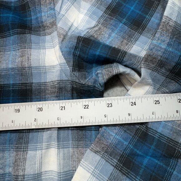 Pendleton Shirt Men Medium Blue Plaid Pocket Button Front Mason Work‎ Hike Gorp - Picture 9 of 13
